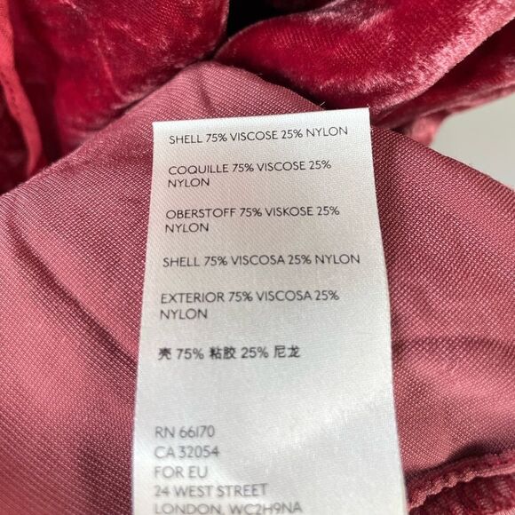 NWOT Red Velour V-Neck Tunic Top Size XS - Picture 7 of 7